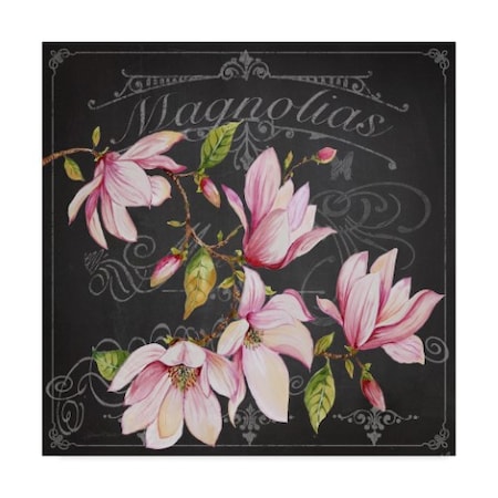 Jean Plout 'Magnolias 2' Canvas Art,18x18